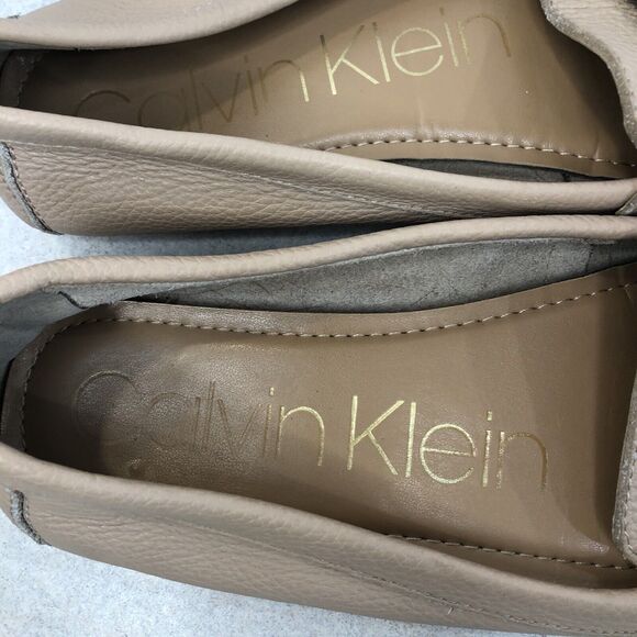 Calvin Klein - Leta Women's Leather Moccasin Size 8.5 Bone Color - Picture 5 of 6